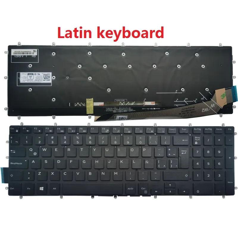 New Retroiluminado la Teclado Latina para Dell G33590 3593 g5 5500 15 g3 3590 3579 3779 5590 5587 7790 7590 P75f g7 7588 17 Espanhol sp