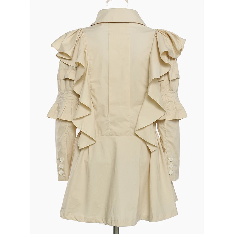 SeeBeautiful Simple Lapel Long Sleeve Patch