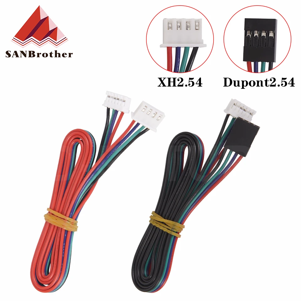 3D Printer Motor Cable Connector 55CM/75CM/100CM HX2.54 4pin to 6pin White Terminal 4pin Stepper Motor Cables