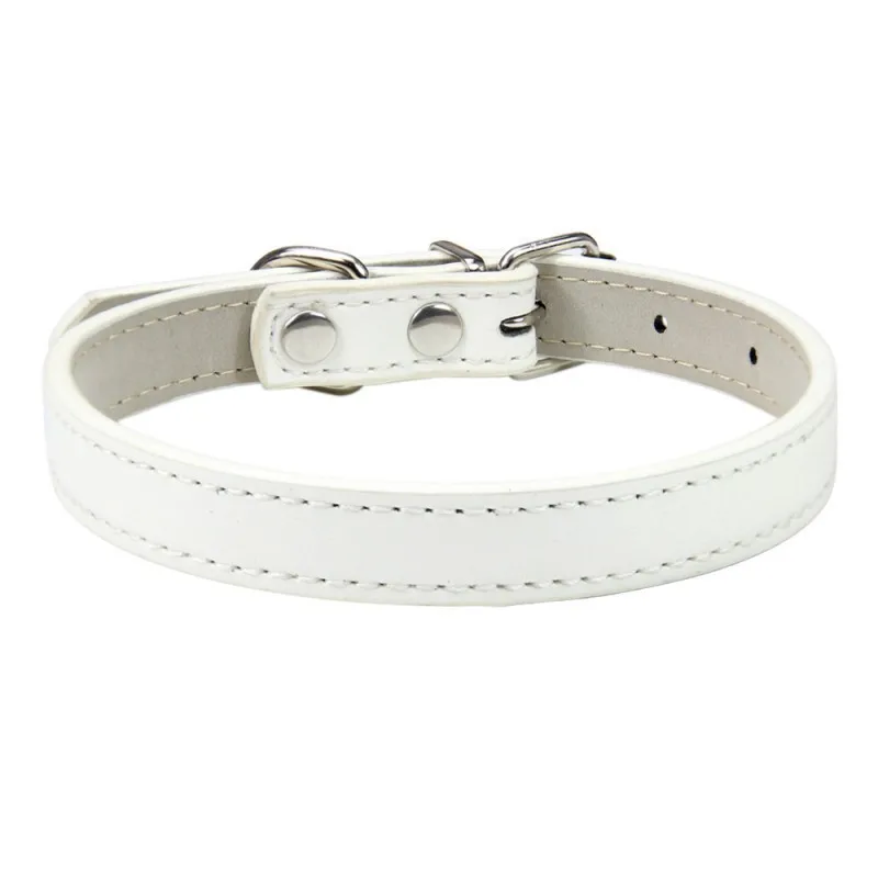 1PC Popular Adjustable Colorful Pet Collars Kitten Cat Collar PU Leather Neck Strap Safe for Dogs Soft Pet Supplies 