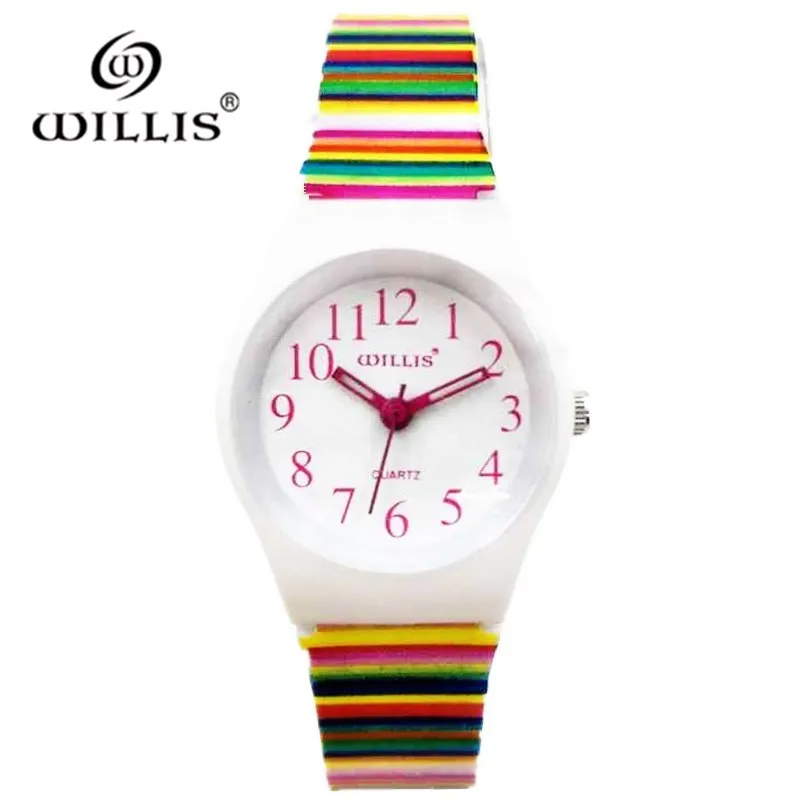 

Willis brand Fashionable Woman Waterproof Watches stripe Watch Analog Casual Quartz Student clock WristWatches Relogio Feminino