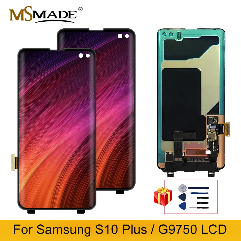 Новый оригинальный ЖК-дисплей S10 Plus для Samsung Galaxy G9750 сенсорный экран дигитайзер