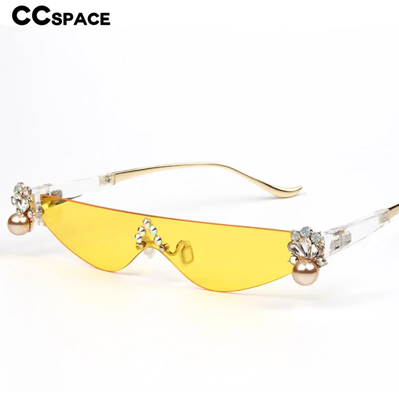 47161, треугольные, жемчужные, стразы, кошачий глаз, солнцезащитные очки, женские, вечерние, полуметаллические, Ретро стиль, солнцезащитные очки, UV400