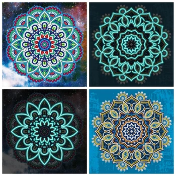 

5D DIY Special Shaped Luminous Diamond Painting Mandala Diamond Embroidery Art Kits Home Decor Rhinestone Home Decoration