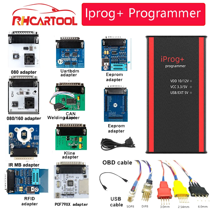 Диагностический OBD2 iPROG + Iprog Pro программатор V85 3 в 1 IMMO коррекция пробега сброс