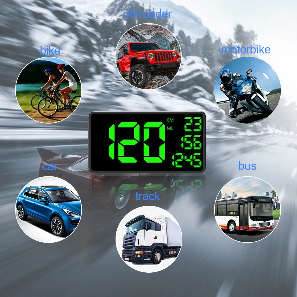 Gps Скорость ometer HUD цифровой Head Up дисплей автомобиля одометр спидометр с более чем Скорость Предупреждение автомобильные часы 6,2 дюймов Большой Экран для большинства автомобилей