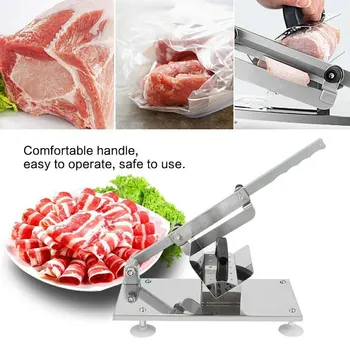 

HOT Manual Meat Slicer Stainless Steel Meat Cutter Beef Mutton Vegetable Food Slicer Home TI99
