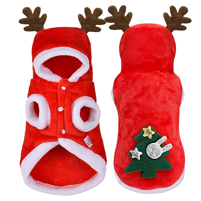 Рождественский Маковый костюм для собаки, Санта-лось, зимняя Милая Рождественская елка, милый свитер с оленем, толстовки, Одежда для питомцев, кошек, пуловер, костюм