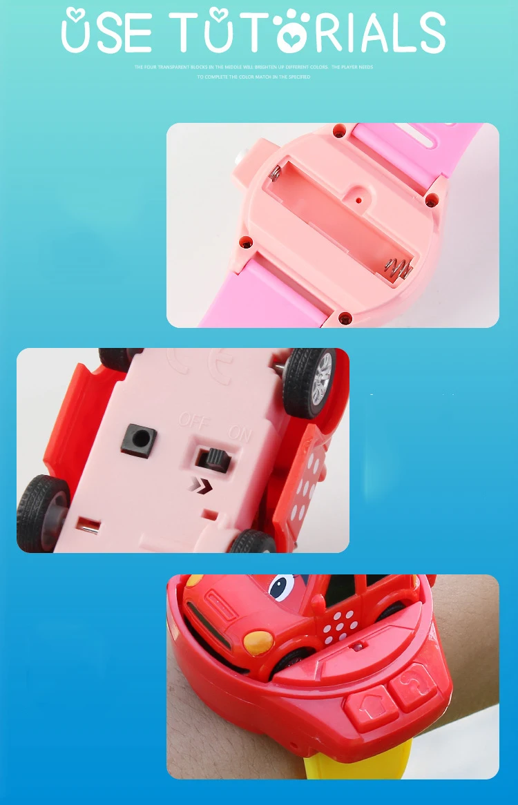 Mini Cartoon RC Car Watch Toys Electric Car Wrist Remote Control Car Rechargeable Wrist Racing Car Watch For Kids Children Gifts remote control car