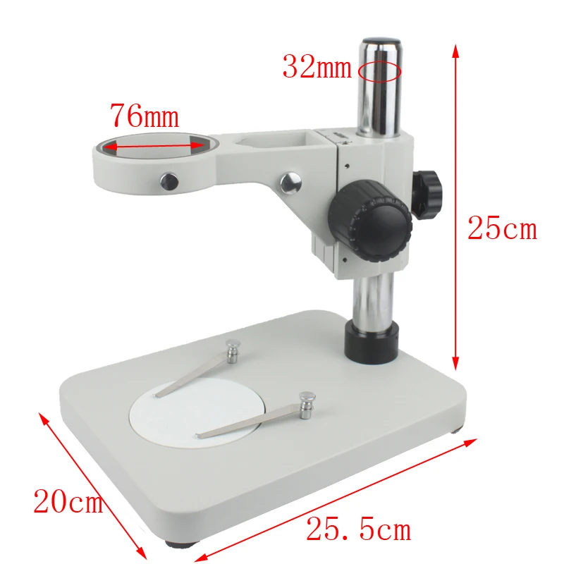 

Adjustable 76mm Focus Holder Miroscope Stand 32mm Pillar Table Microscope Support For Trinocular Binocular Stereo Microscope