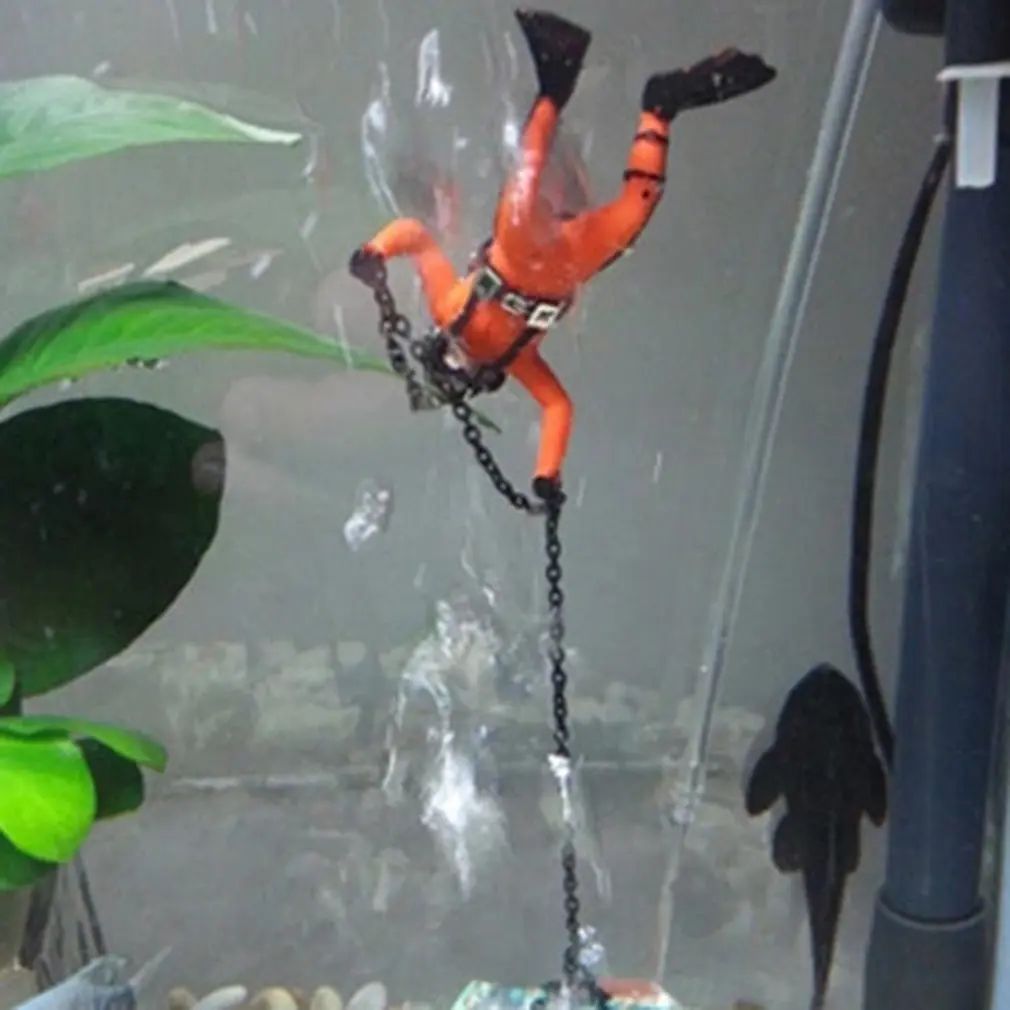 Diver Hunter сундук с сокровищами подводный Пейзаж орнамент мультфильм аквариум Аквариум Ландшафтный орнамент украшение