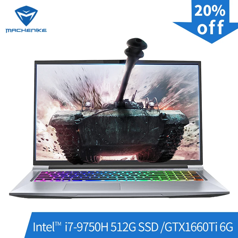 Machenike T90-PLus i7 GTX1660Ti gaming laptops (Intel
i7-9750H+GTX1660Ti 6G/17.3''144Hz ) игровой ноутбук laptop i7 notebook
