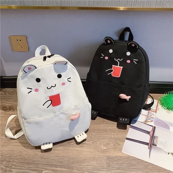 

Fashion Women Cute Backpack Canvas Travel Backbag Large Capacity New School Bag For Teenage Girls Mochilas Female Rucksack