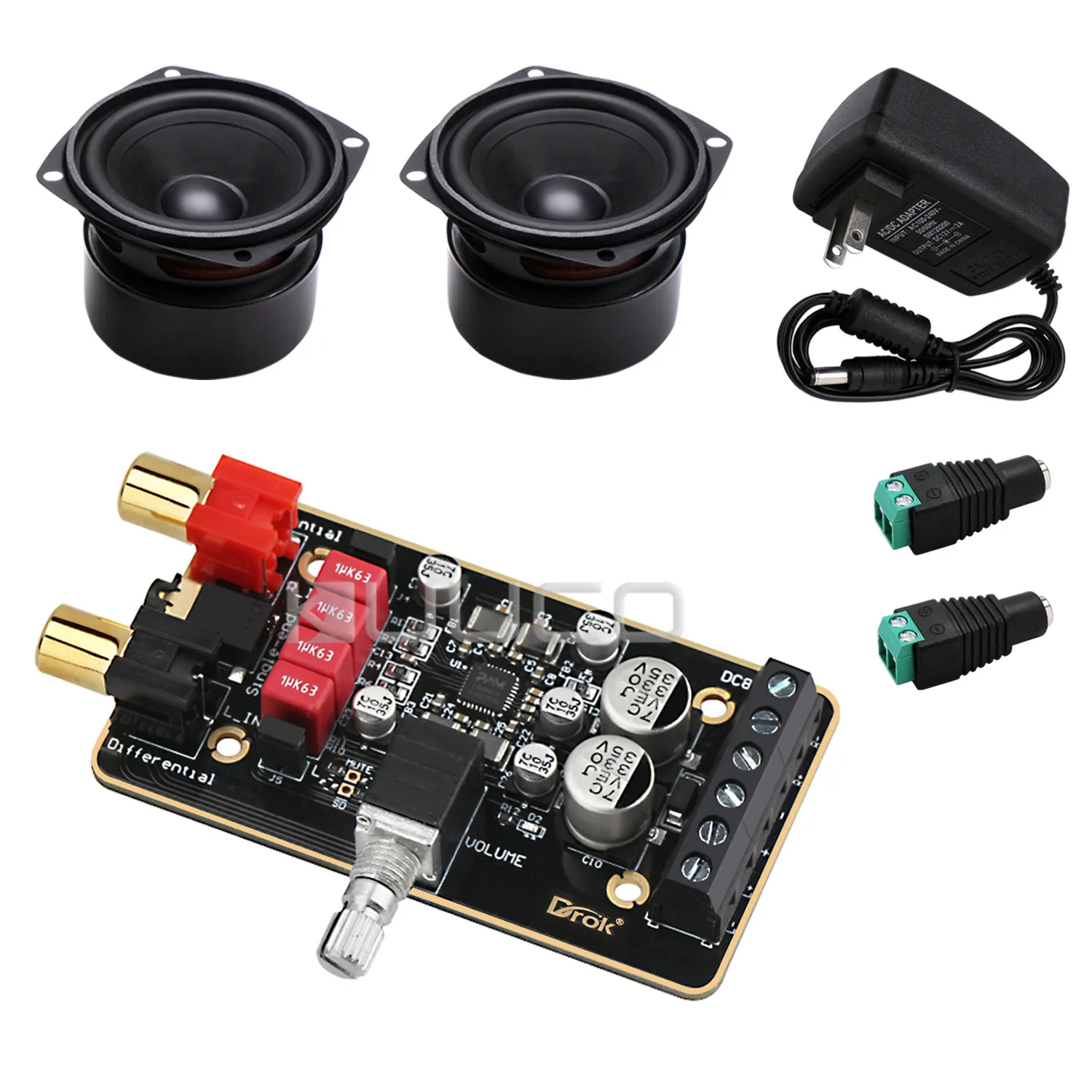 Digital Audio Power Amplifier Board DC8-26V 15W + with 4 Ohm Bluetooth Speakers Stereo 2.0 Dual Channel DIY Amplificador | Обустройство