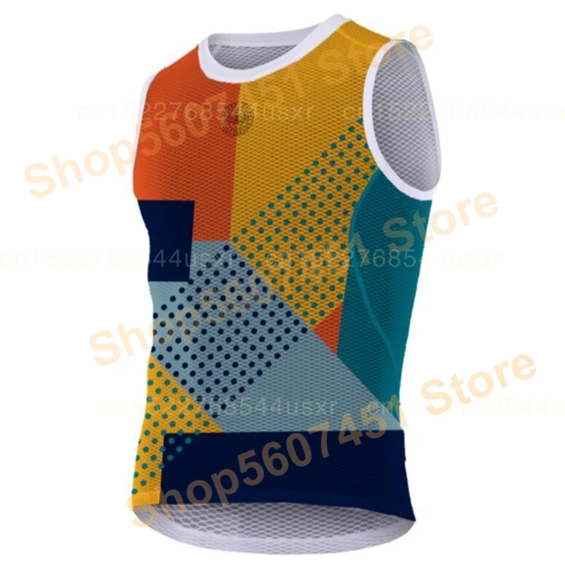 

TEAM VICTORY C 2020 New Brand Cycling Base Layer Orange Yellow Blue Multi-color Camouflage Sleeveless Jacquard Mesh Underwear