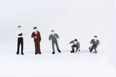 Мини ПВХ Рисунок 1 :64 кукольный ремонтный Рабочий костюм модель игрушки 5