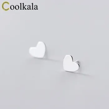 

Coolkala Silver Women's simple temperament smooth love small personality fashion earrings