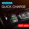 Most Trendy 4.2A Dual USB Car Charger Voltmeter 12V Socket USB Adapter Cell Chargers Quick Dual Port USB Car Charger For Toyota ► Photo 1/6