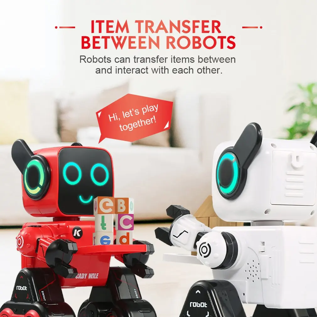 

R4 Multifunctional Voice-activated Intelligent RC Robot Touch Mode Voice Recording Remote Control Robot Toys for Kids
