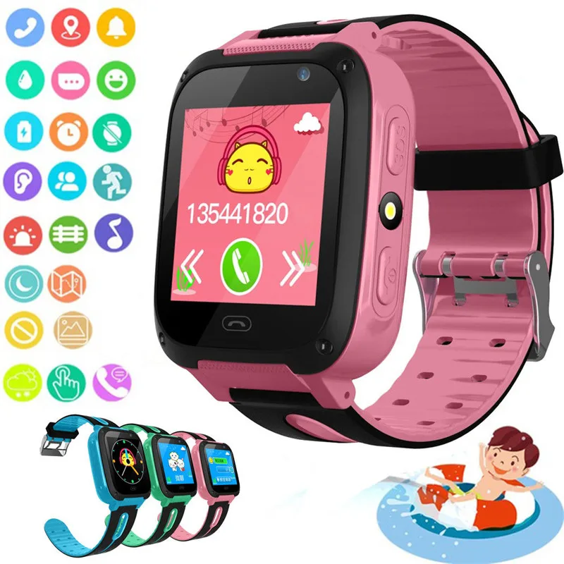

Anti-lost Smart Watch GPS Tracker SOS Call GSM SIM Fashion Gifts For Child Kids Android IOS