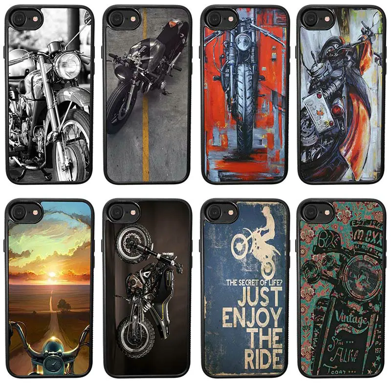 

Mobile Phone Cases Hard PC TPU Plastic Phone Cover for iphone 4 4S 5 5S SE 6 6S 7 8 Plus Case Retro Moto Cross Motorcycle Sports
