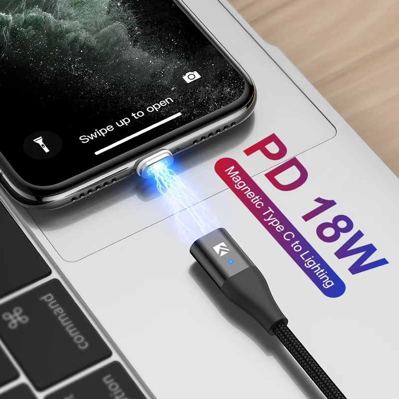 FLOVEME PD 18 Вт Магнитный usb type C кабель для освещения для iPhone 11 Pro X 8 Plus Быстрая зарядка USB кабель для iPad Pro шнур для передачи данных