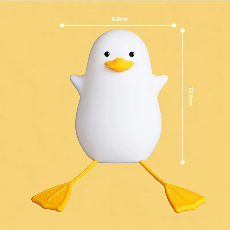 nite light USB Rechargeable Night Light Duck Silicone Night Lights Touch Sensor Bedroom Bedside Lamp For Kids Baby Gift bathroom night light