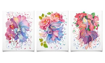 

Diamond Painting Cross Stitch Animal DIY 5D Full Square Diamond Embroidery Triptych Mosaic Icon Paste Full Crafts