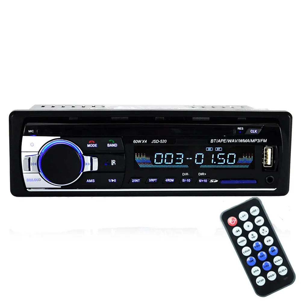 12 В автомобильный Радио тюнер стерео Bluetooth FM электронный MP3 аудио плеер USB SD ISO порт Автомобильный стерео приемник 1 шт