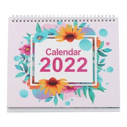 Calendrier de bureau anglais de luxe, livre de journal intime, planificateur hebdomadaire mensuel, planificateur annuel, fournitures scolaires et de bureau, 2022 