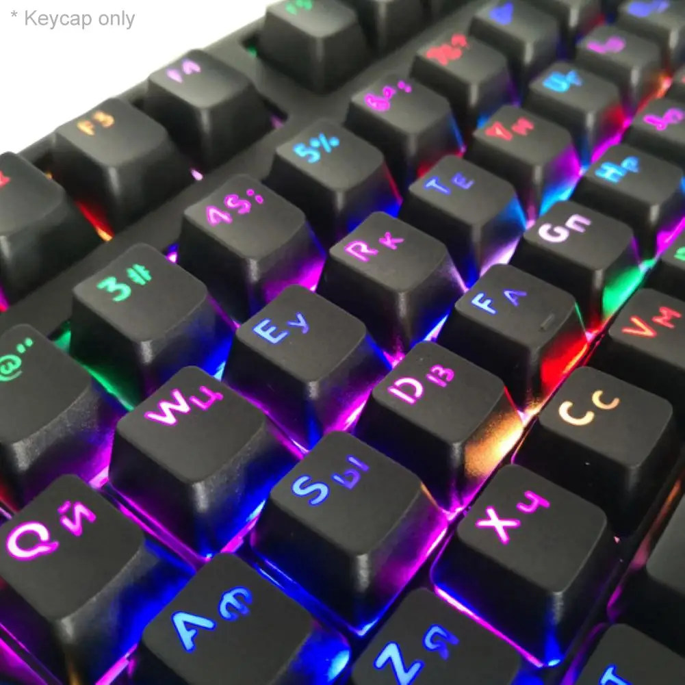 108 шт. стильная подсветка Keycaps замена на русском языке для Cherry/Kailh/Gateron/Outemu