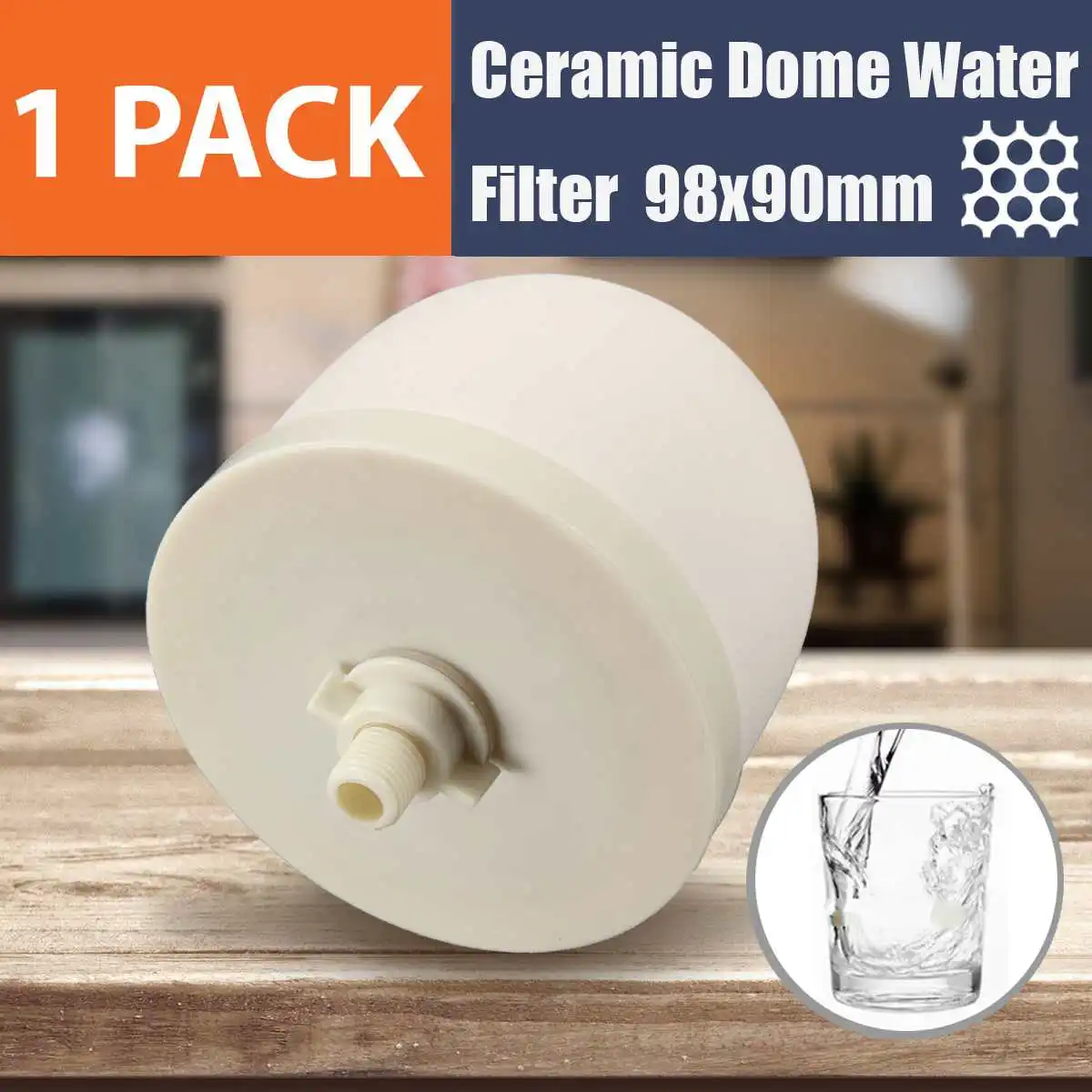 Filtros de Agua de cerámica, elemento de filtro de cerámica para tanque de agua, filtro de diatomita Mineral, 98mm * 90mm, 1 ud.
