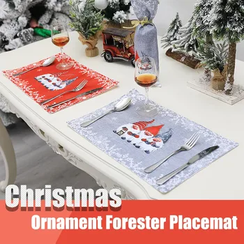 

Christmas Table Mats Heatproof Cloth Christmas Kitchen Decoration Placemat Elk Tree Table Mat For Christmas Decoration