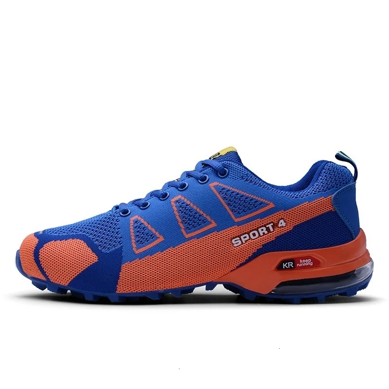 BOUSSAC Мужская Уличная походная обувь треккинговые туристические ботинки походная обувь Нескользящая альпинистская горная спортивная обувь Прогулочные кроссовки - Цвет: Blue Orange