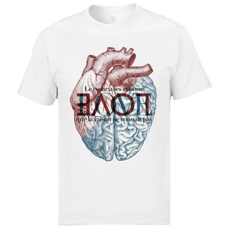 

Printed Men Tshirts Love Is Heart Heartbeat 2020 New Arrival Casual Tops Shirt Pure Cotton Crewneck Short Sleeve Street T-Shirt