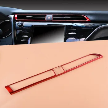 

CITALL Red ABS Car Console Central Middle Air Vent Outlet Cover Trim Frame Fit for Toyota Camry 2018 2019