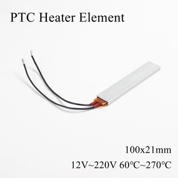 

100x21mm 12V 24V 36V 48V 110V 220V PTC Heater Element Constant Thermostat Thermistor Air Heating Sensor Aluminum Shell 100*21mm
