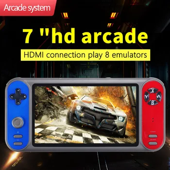 

Rechargeable Retro Handheld Games Console Video Game 7 Inch Screen Built-in 1200 Classic Games 128M For game ebook music video