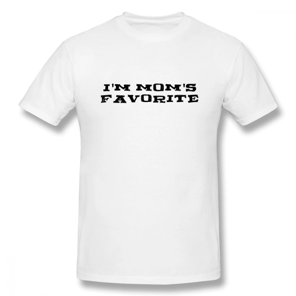 

2019 Men's Basic Short Sleeve T-Shirt 3D Print t shirt I'm Mom's Favorite Cotton Funny T-shirt homme Top Tees