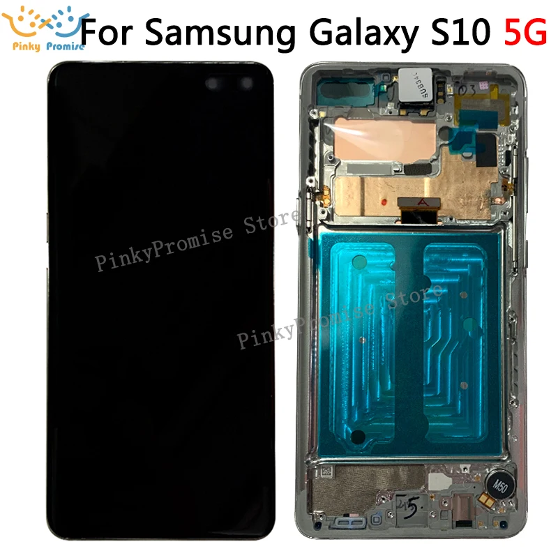 Черный 6 7 &quotAMOLED LCD для SAMSUNG S10 G977N дисплей SM-G977U сенсорный экран дигитайзер Galaxy 5G G977 |