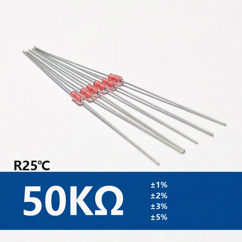 

MGD18 MF58 50K 503 3950 4000 4050 Glass diode type NTC thermistor temperature sensor probes in Shanghai Lingee