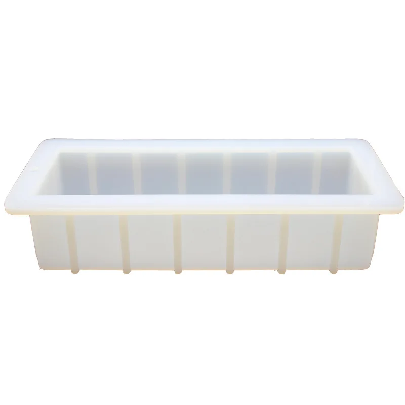 Silicone Soap Mould Rectangular Toast Loaf Mold With Wooden Box Homemade Form Soap Making Tool Supplies Cake Tool 1.5L