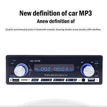 

JSD-20158 Auto Players Car Radio Stereo 1 Din Bluetooth V2.0 FM Aux Input Receiver Audio SD USB MP3 Player 12V