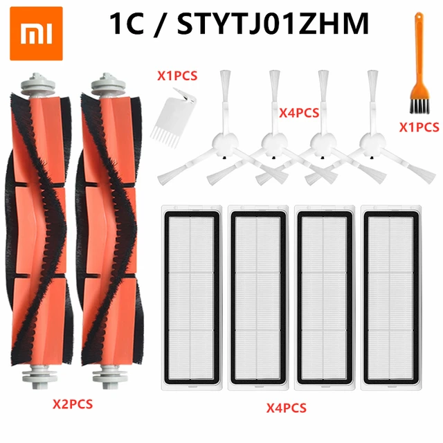 Xiaomi Mijia 1C/STYTJ01ZHM Main Side Brush Water Tank Mop Cloth HEPA Filter Kit Robot Vacuum Cleaner Replacement Parts Package 3