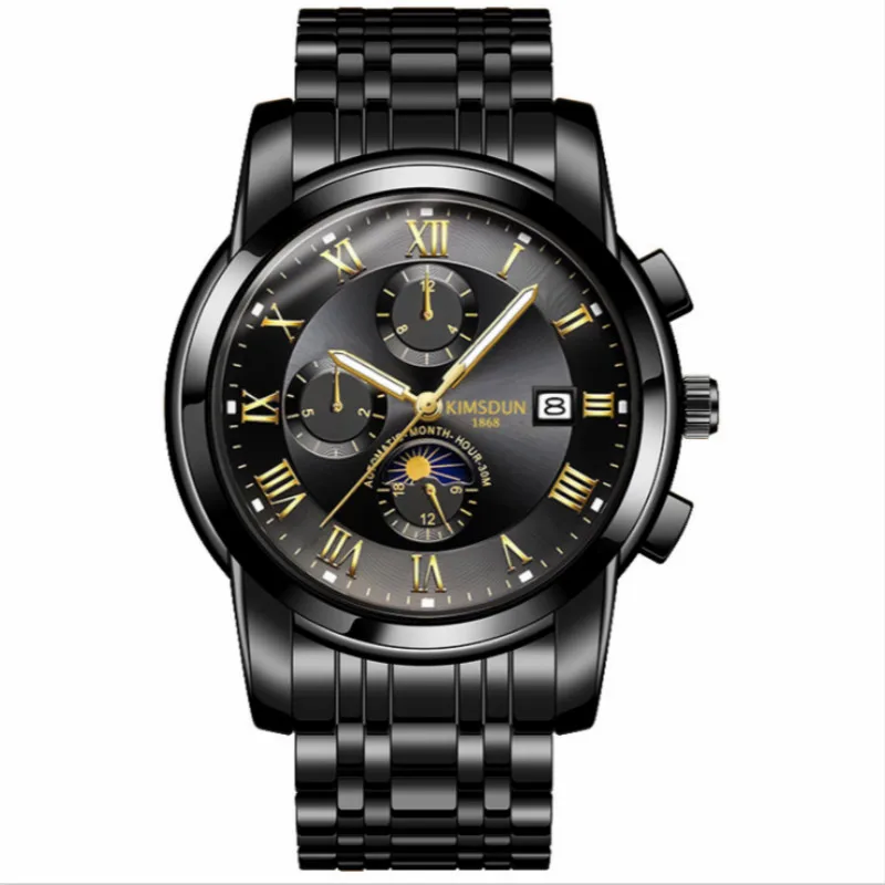 

Reloj Hombre KIMSDUN Automatic Mechanical Men Watches Moon Phase Luminous Self-Winding Male clock Luxury Brand Sport Wrist Watch