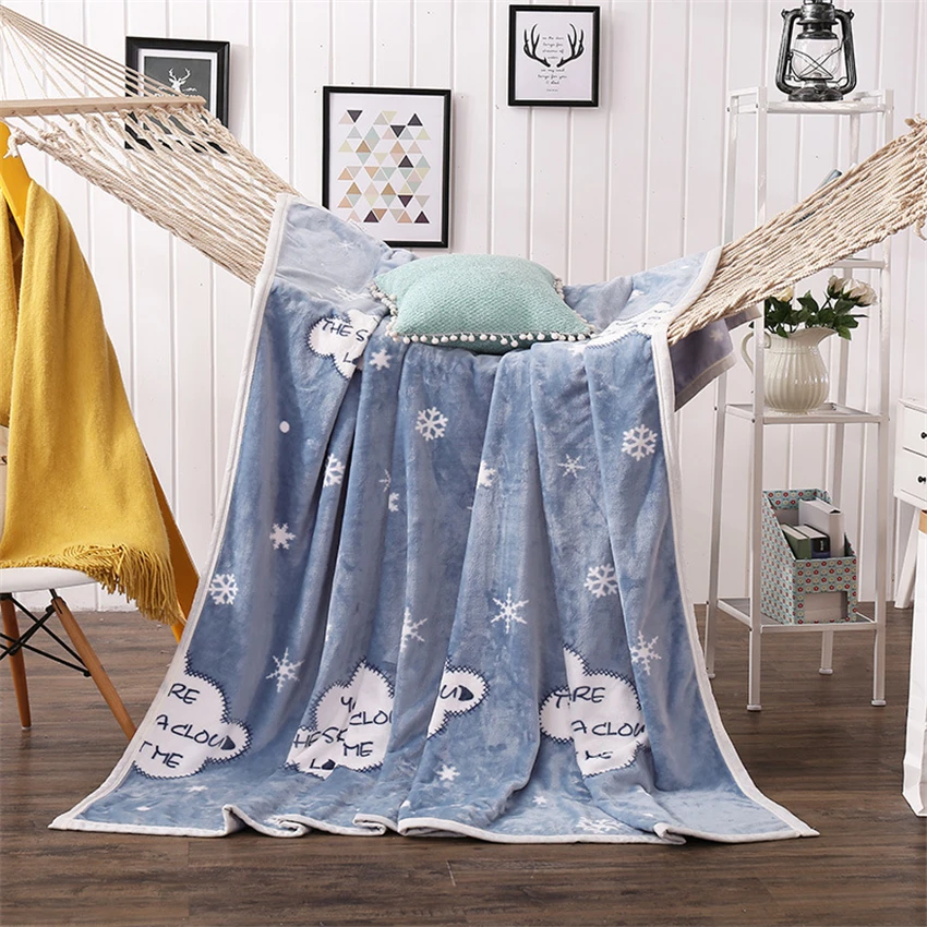 Soft Warm Coral Fleece Flannel Blankets For Beds Mink Throw Solid Color Sofa Cover Bedspread Winter Plaid Blankets - Color: E