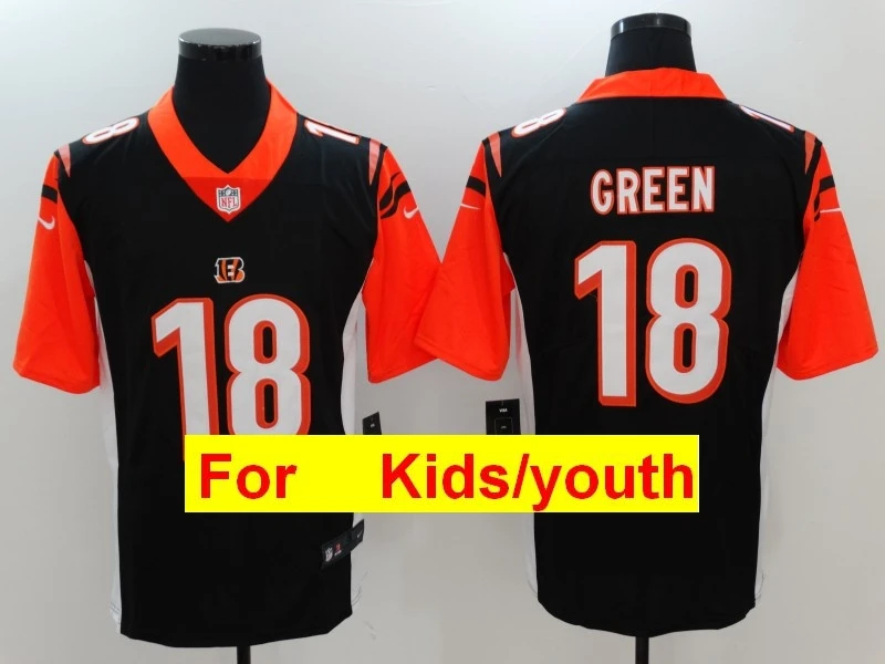 Зеленый Молодежи Цинциннати A.J. Зеленый Joe Mixon Geno Atkins Andy Dalton Tyler Eifert игровая цветная Футбольная форма - Цвет: Зеленый