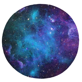 

Super Soft Plush Flannel Blanket Starry Sky Space Universe Blankets Round Throw Blanket for Beds