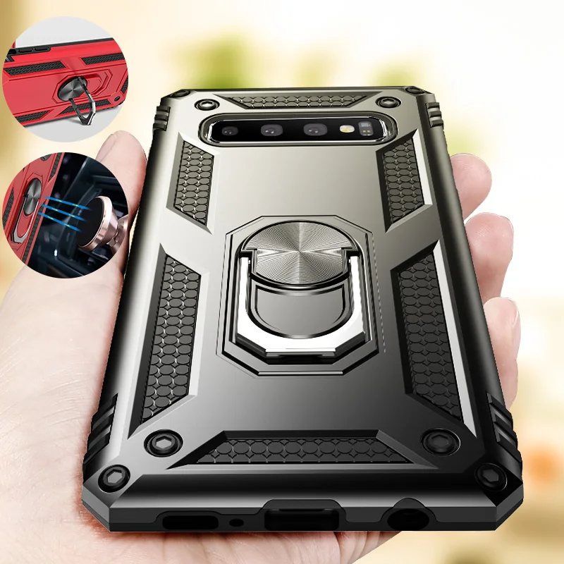 

ZNP Shockproof Stand Case For Samsung Galaxy S10 S9 S8 Note 9 8 With Holder Ring Cover For Samsung A9 A8 A7 A6 J4 J6 Plus Case