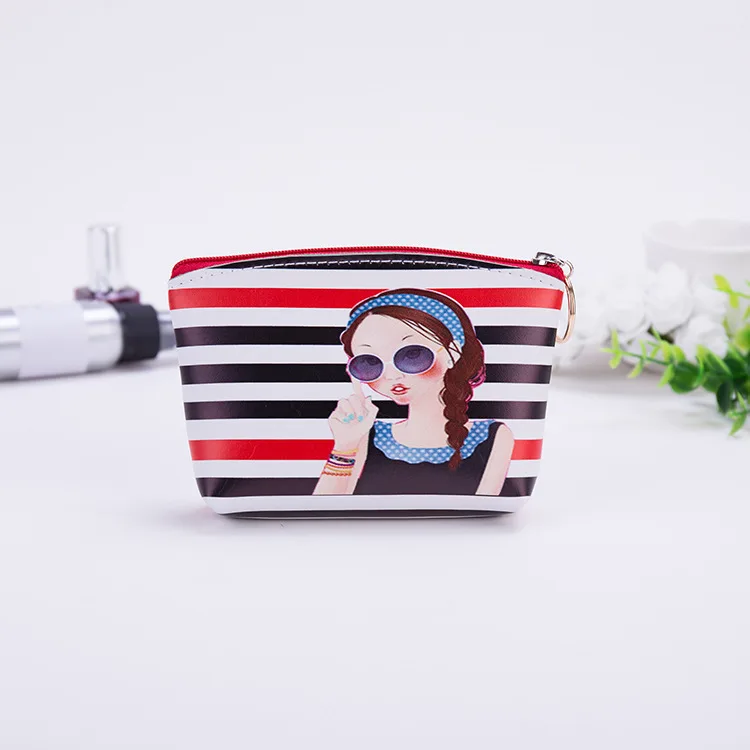 

pu leather coin earphone credit card change bag for women's ticket